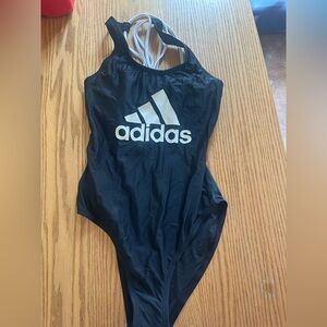 NEW- Adidas Swimsuit Logo Cross Back 1-Piece Black & White Size Medium- no tags